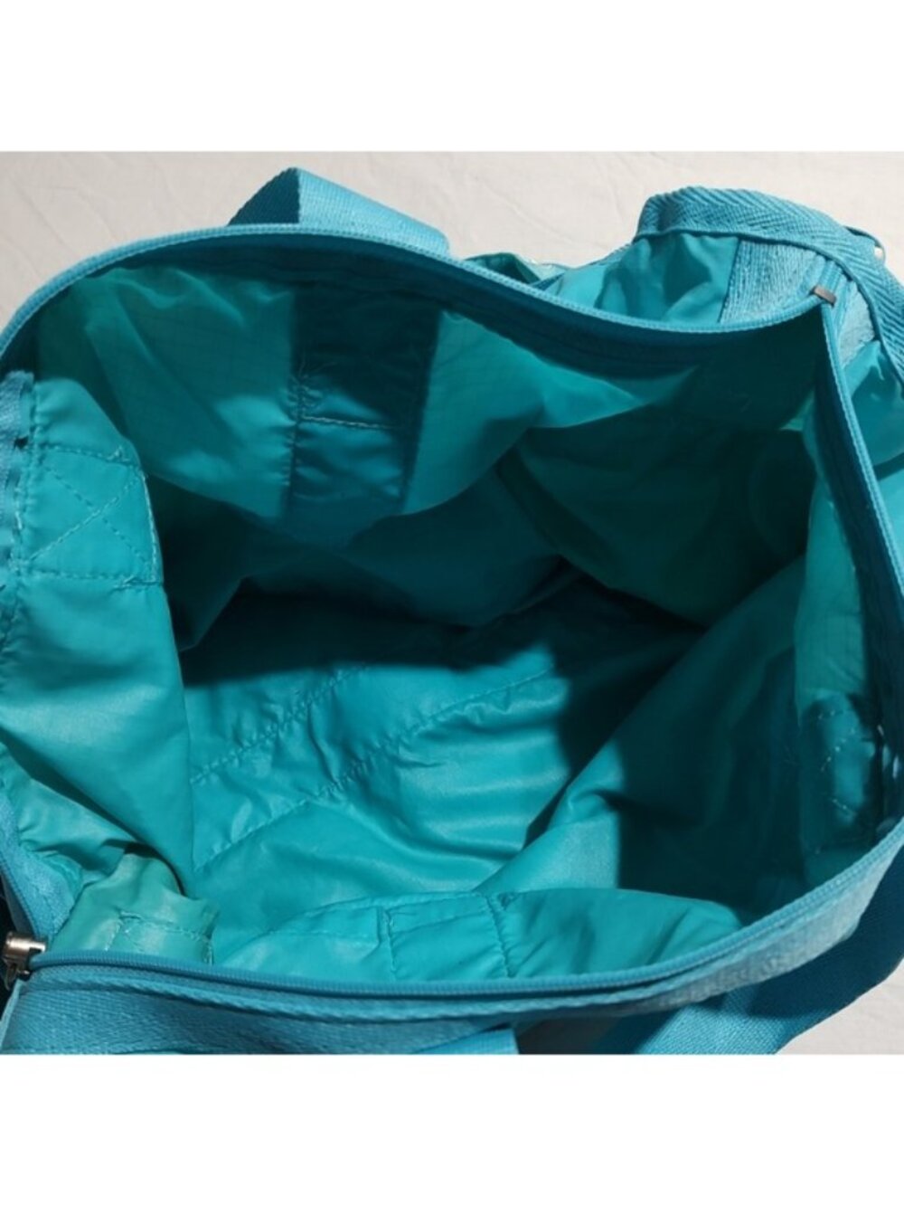 LeSportsac Aqua Medium Weekender Bag Vintage Made in USA - Picture 8 of 16